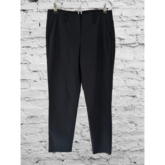 THEORY Black Pants Trousers Cotton Blend Site Pockets Size 4 - Picture 1 of 6